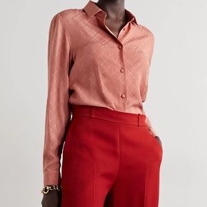 Gucci GG Check Silk Crepe Shirt